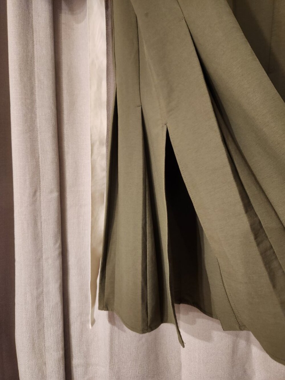 🧥 COS Belted Button-Up Dress in Khaki Size S - Picture 4 of 5